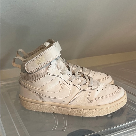 Nike White Dunks Kids Cream High-Top Sneakers - Picture 3 of 5